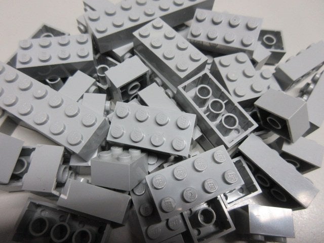nr. 9237, 50 lichtgrijze stenen 2 noppen breed, Ophalen of Verzenden, Zo goed als nieuw, Losse stenen, Lego