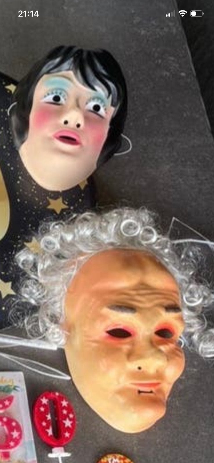 Sarah 2 maskers, Ophalen, Feestartikel, Abraham of Sarah