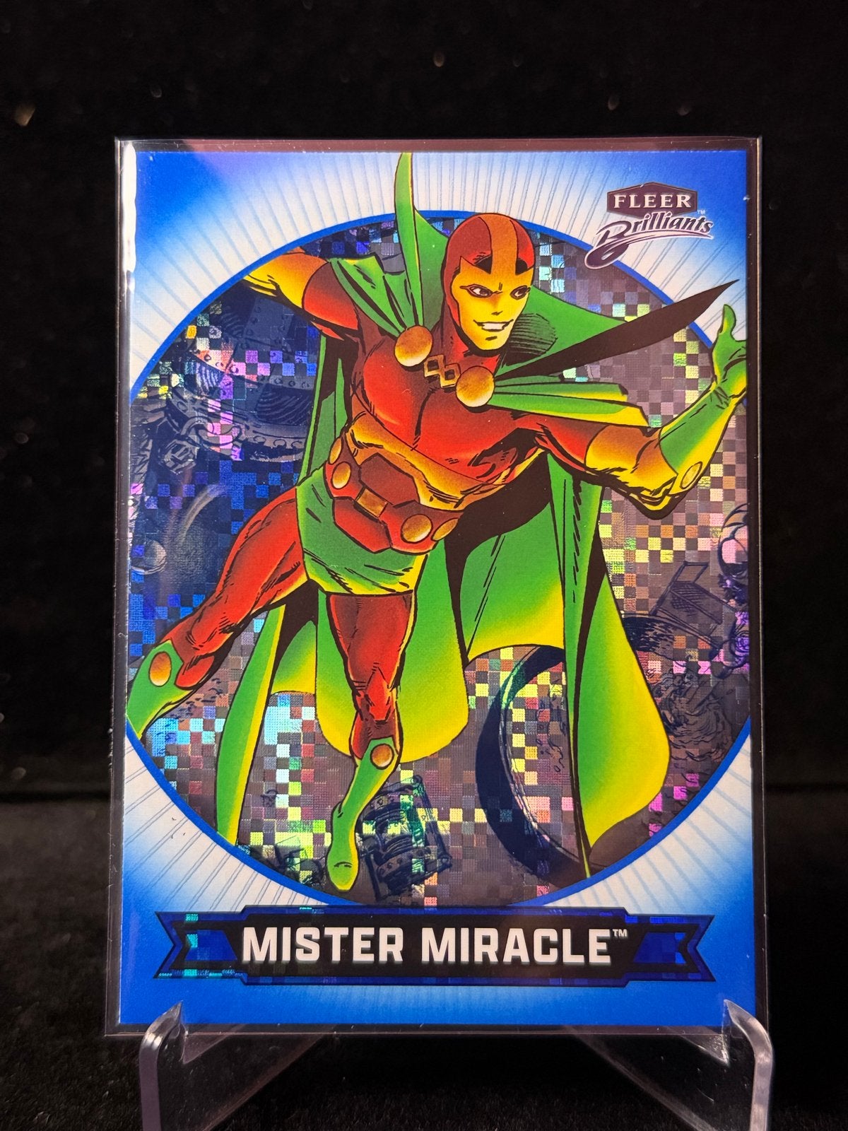 Upper Deck Fleer Brilliants Superman Mister Miracle Blue X-R, Verzenden, Zo goed als nieuw, Plaatje, Poster of Sticker