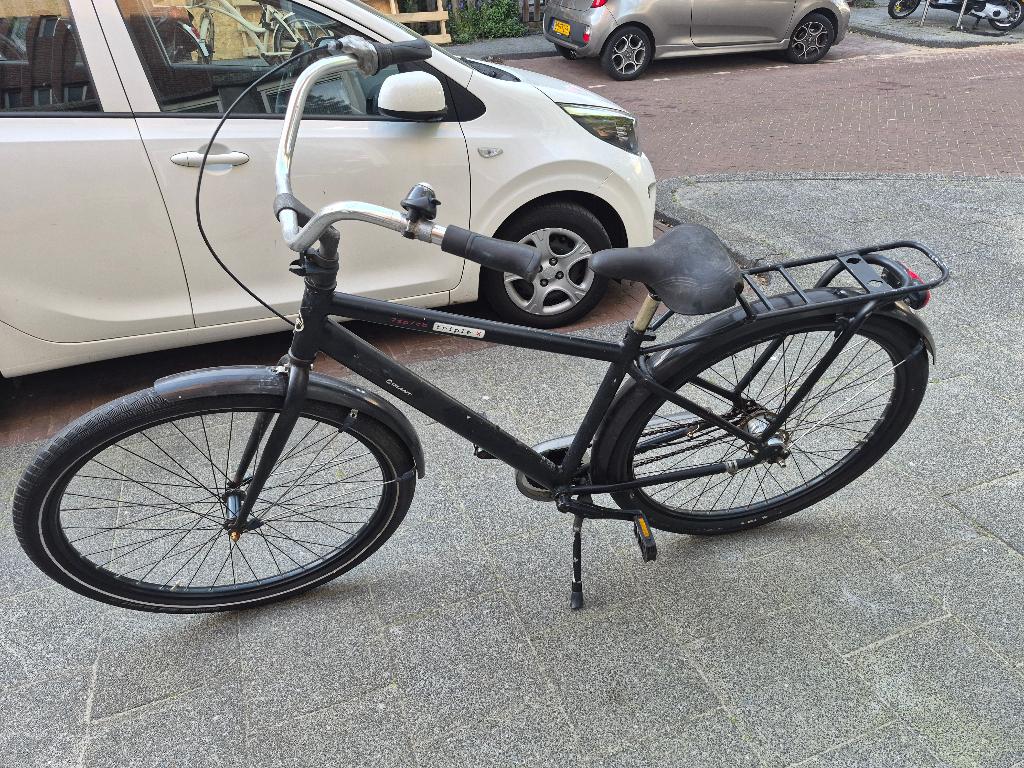 Giant Triple heron fiets, Jongens-fiets, Zwart, 28-inch, 47, Ophalen, Terugtraprem, Gebruikt, Versnellingen