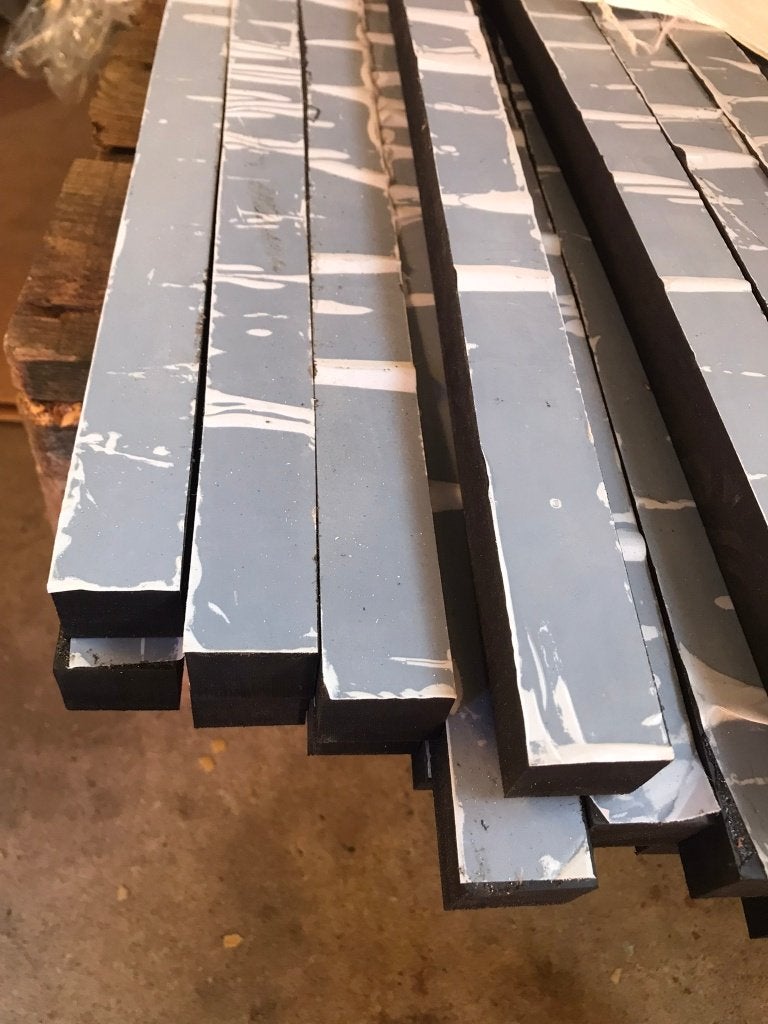 Rubberen dempingsstrips/montageblokken (2.5x3x100 cm, 5 st), Geen, Geen, Ophalen of Verzenden, Zo goed als nieuw