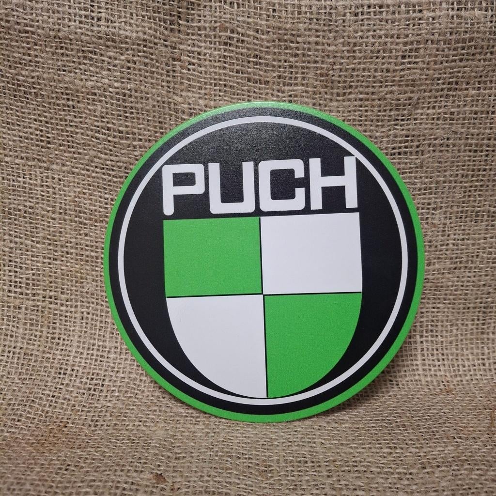 Puch - Metalen wandbord rond, Metaal, Industrieel, Meerkleurig, Nieuw