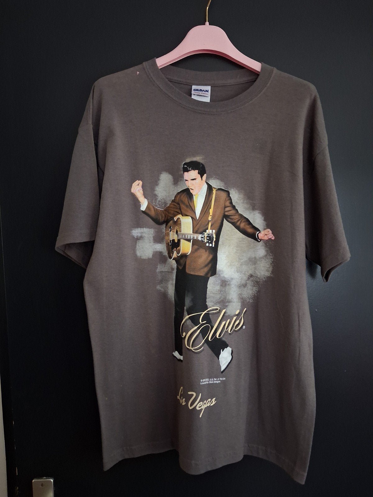 Vintage Elvis Presley Las Vegas T-shirt - Winterland, Ophalen of Verzenden, Grijs, Gedragen, Winterland
