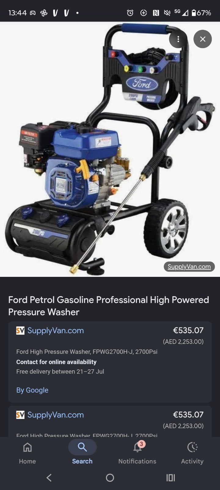 Ford Hogedrukreiniger - Nieuw in verpakking, Tuin en Terras, Hogedrukreinigers, Ophalen of Verzenden