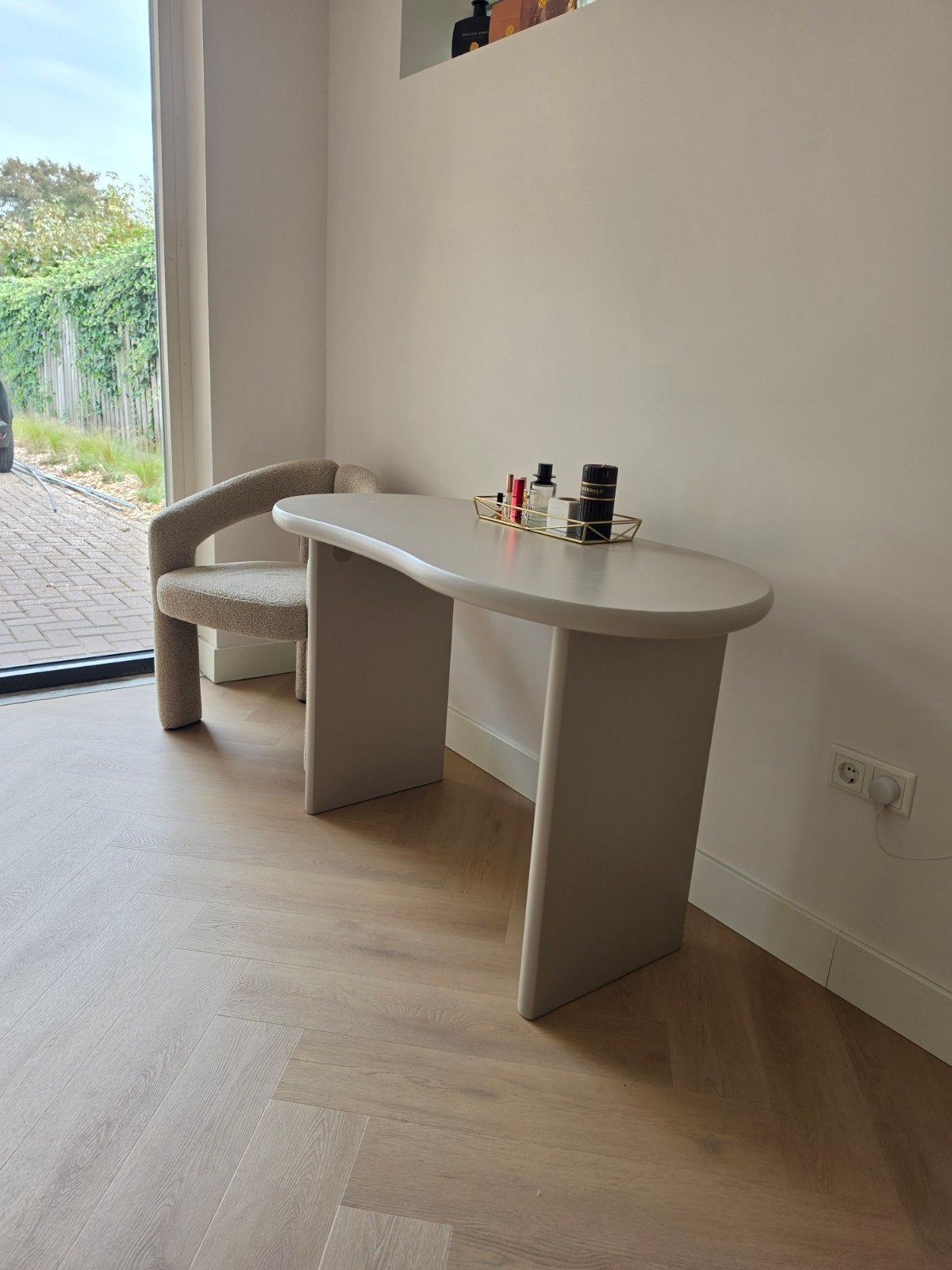 Prachtig Japandi bureau nieuw, Ophalen, Demontabel, 160 cm, Hout
