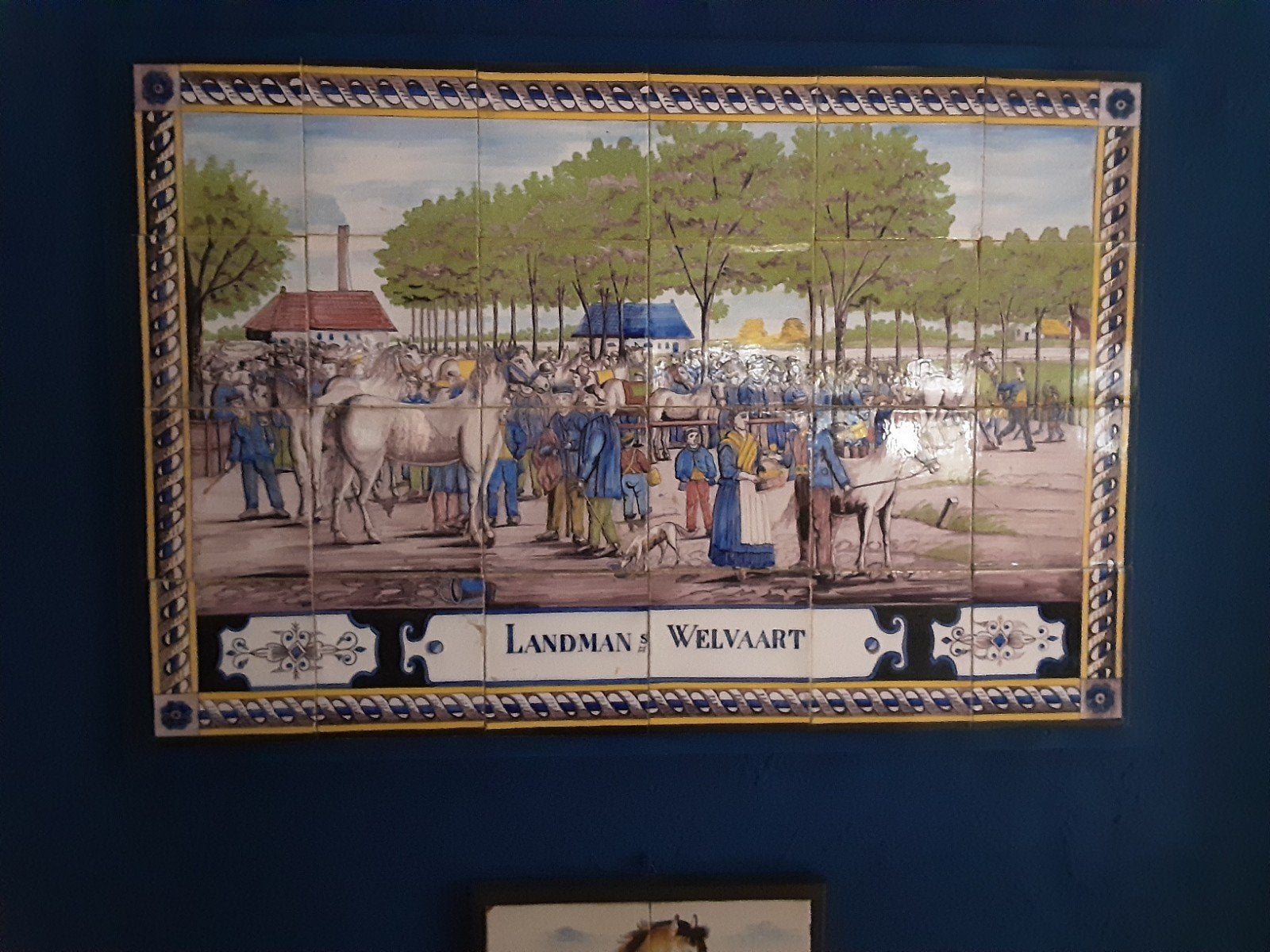 antieke tegeltableau, Ophalen