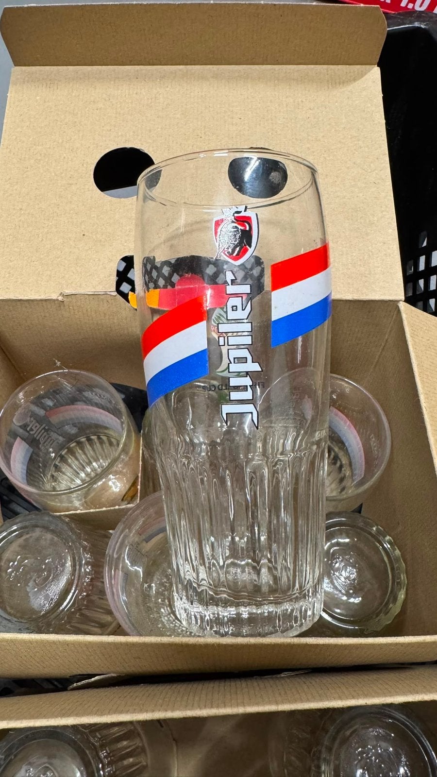 Jupiler glazen 25cl, Ophalen, Nieuw, Meerkleurig, Overige merken
