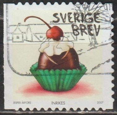 3940. Zweden 2597 gest. Chocolade, Verzenden, Zweden, Gestempeld