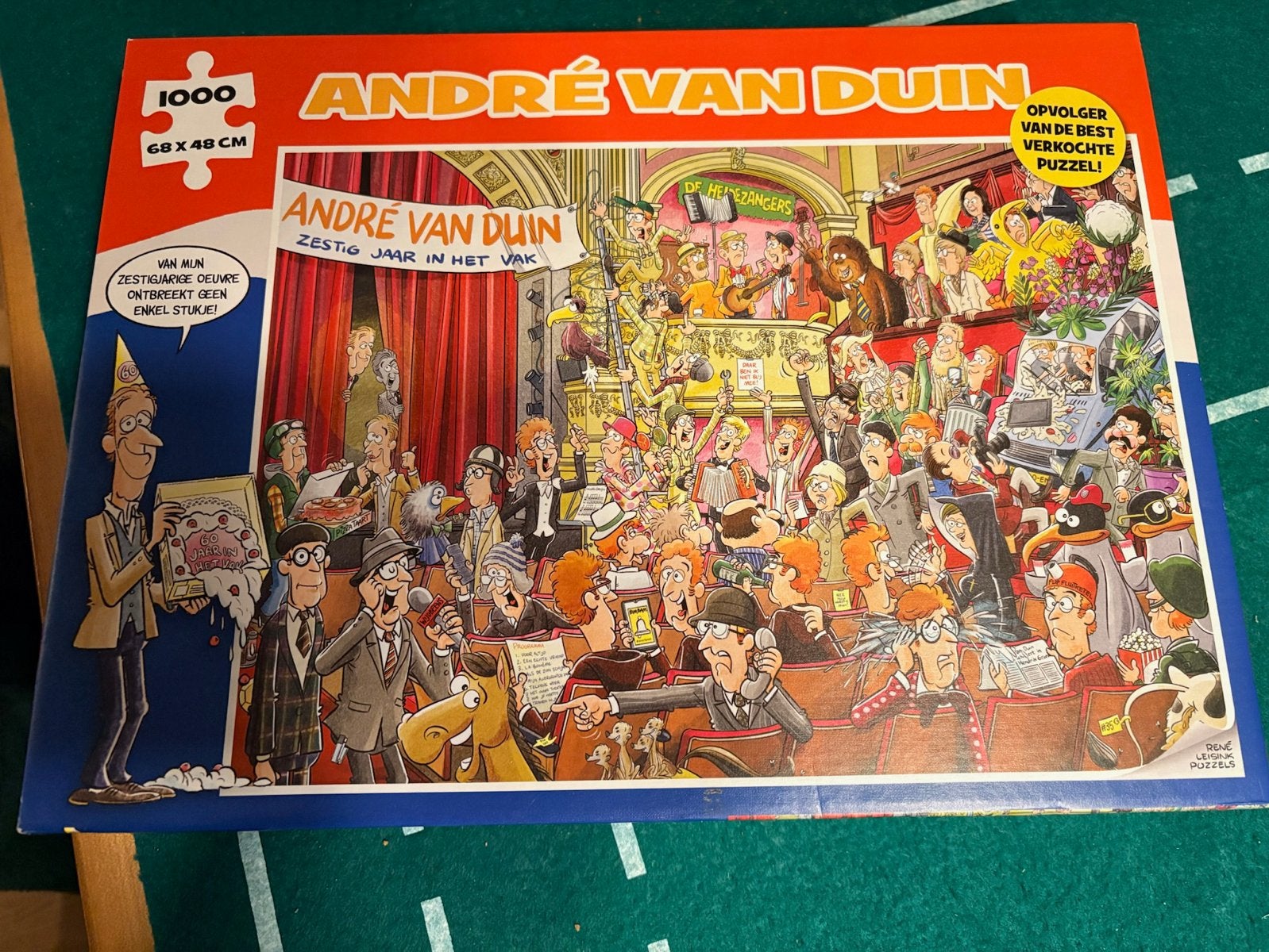 André van Duin legpuzzel - Zestig jaar in het vak (1000), Ophalen, 500 t/m 1500 stukjes, Zo goed als nieuw, Legpuzzel