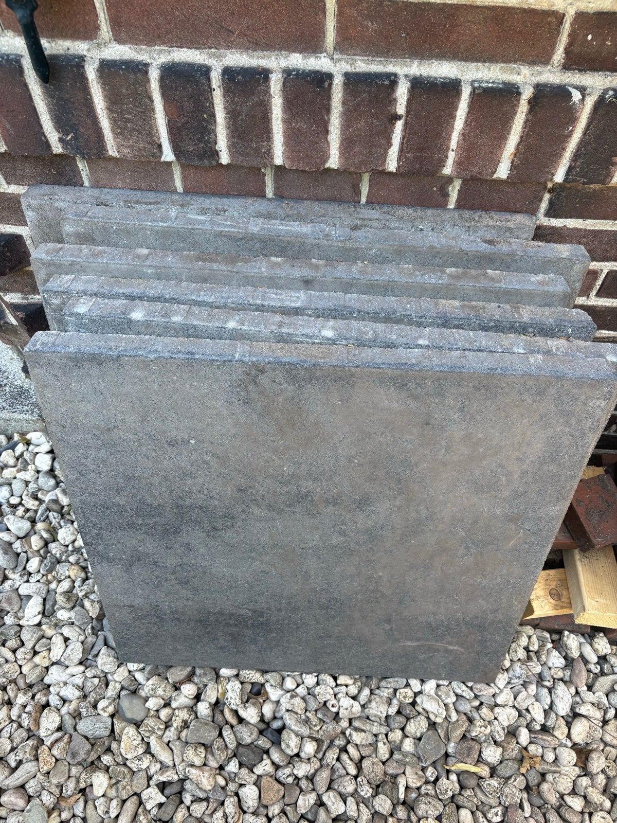 Nieuwe Excluton terrastegels grijs/zwart 60x60cm (6 stuks), Ophalen, Nieuw, Minder dan 5 m², Vloertegels
