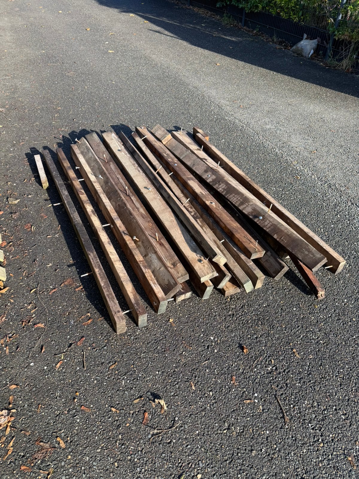 Geimpregneerde balken 4x9,5x180cm, gebruikt, 19st, Tuin en Terras, Ophalen, Gebruikt, 180 tot 250 cm, Balken