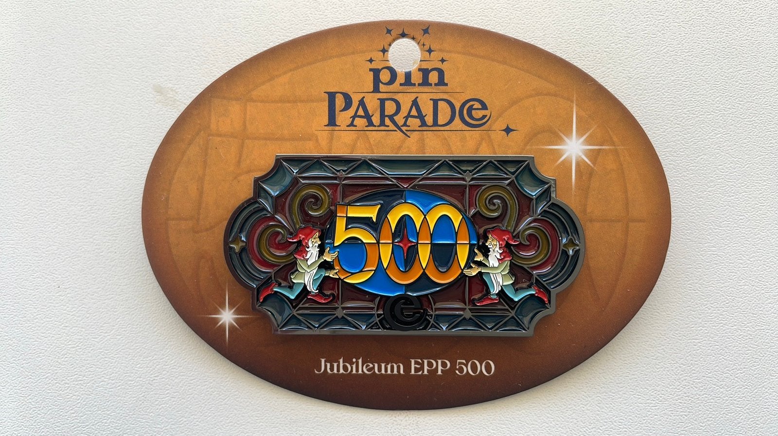 Efteling pin Jubileum EPP 500 op kaartje, Ophalen of Verzenden, Nieuw, Button of Speldje