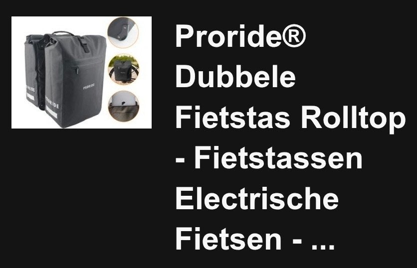 2x Proride Dubbele Fietstas Rolltop met MIKsysteem - nieuw, Ophalen of Verzenden, Nieuw, Proride