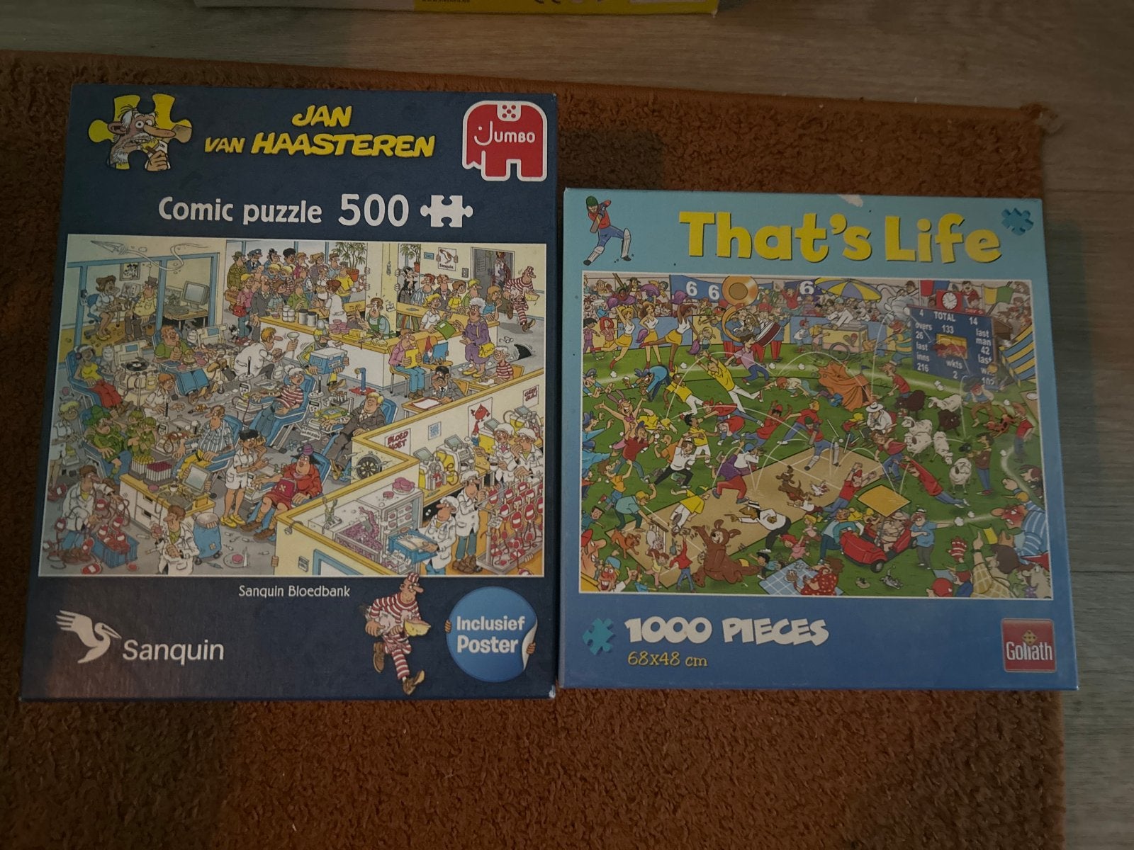 Jan van Haasteren & That's Life Puzzels (500+ & 1000 stukjes, Ophalen of Verzenden, 500 t/m 1500 stukjes, Gebruikt, Legpuzzel