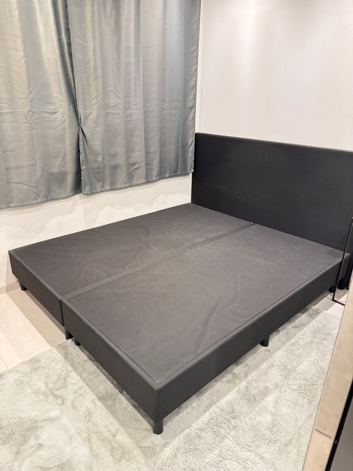 180x200 bed boxspring, Ophalen, Gebruikt, Zwart, Tweepersoons