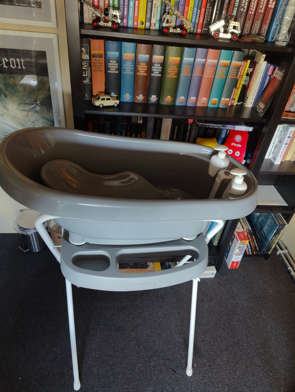 Bebe Jou bath tub with seat light gray, Ophalen, Gebruikt, Badje, Bébé-jou