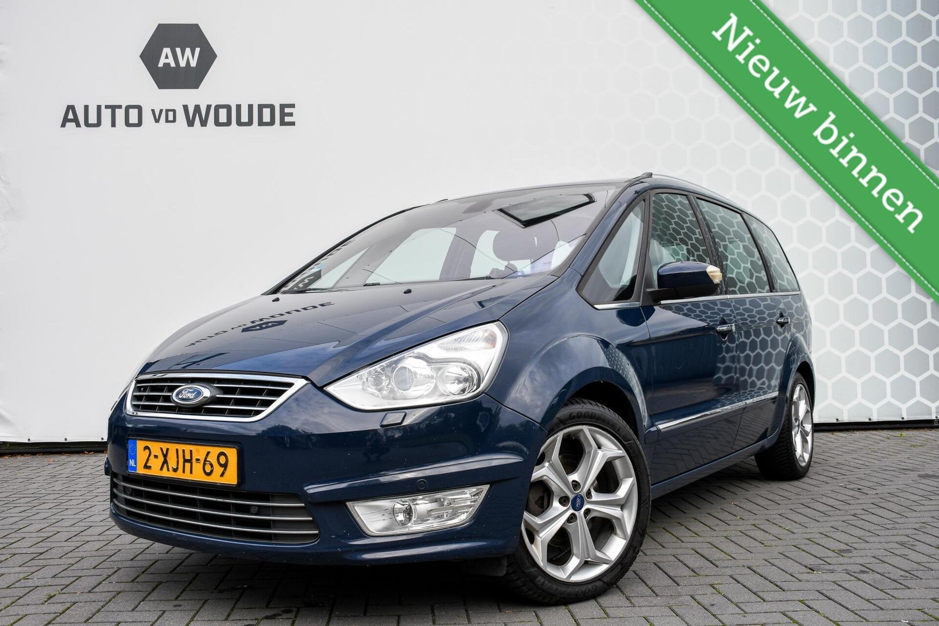 Ford Galaxy 2.0 TDCi Lease Platinum Leer 7 persoons, Auto's, Voorwielaandrijving, Euro 5, Zwart, 4 cilinders