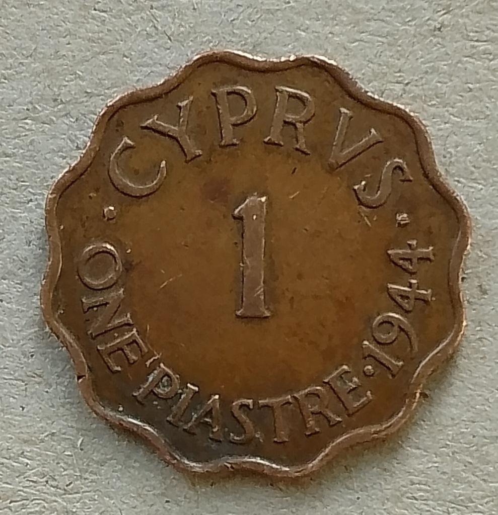 Cyprus, 1 piastre 1944, Ophalen of Verzenden, Overige landen, Losse munt