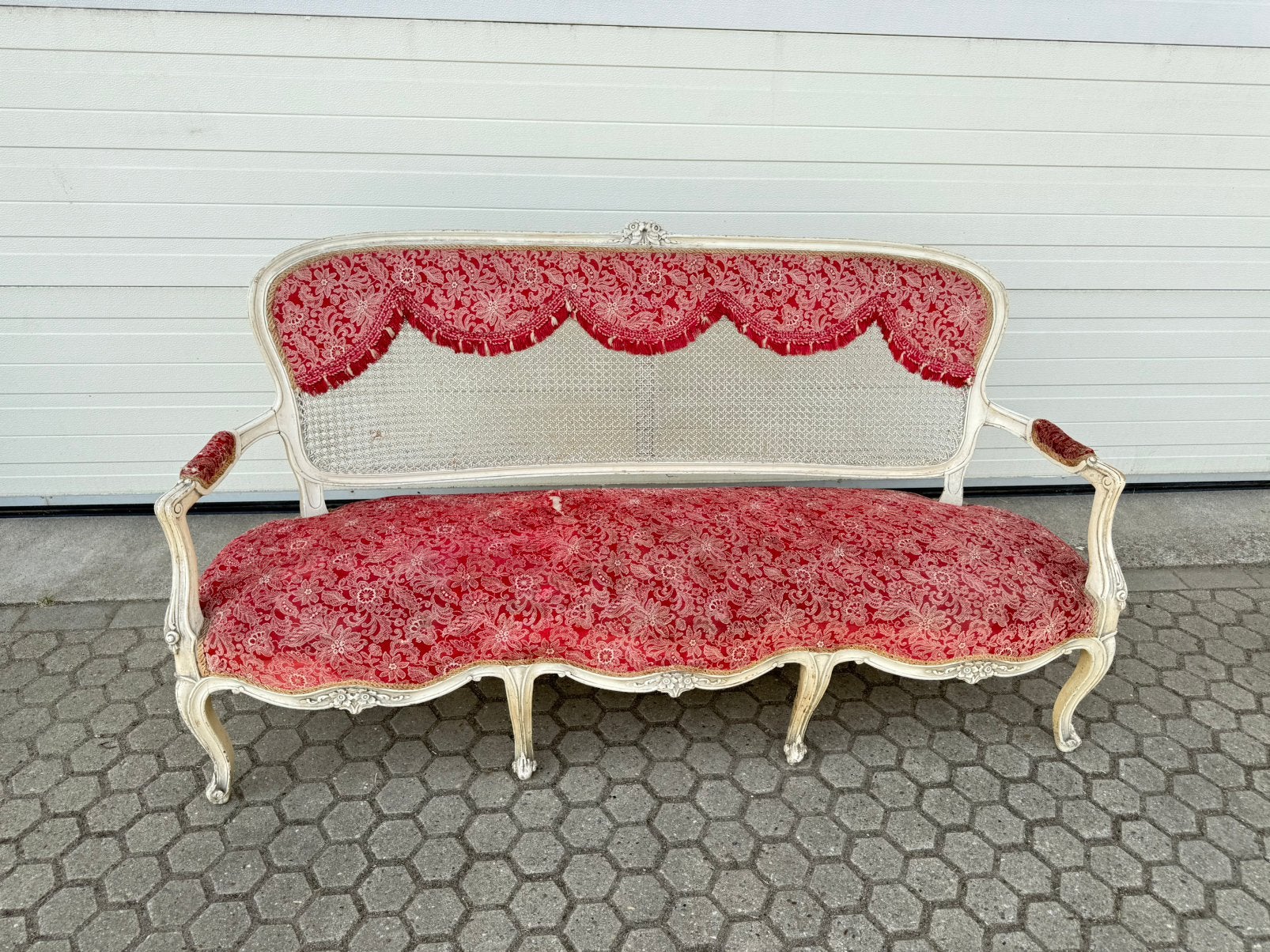 Antieke Franse Louis XV Stijl Canapé Bank, Ophalen
