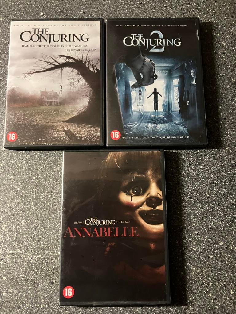 The Conjuring 1+2+ Annabelle, Cd's en Dvd's, Dvd's | Horror, Zo goed als nieuw, Vanaf 16 jaar, Ophalen of Verzenden