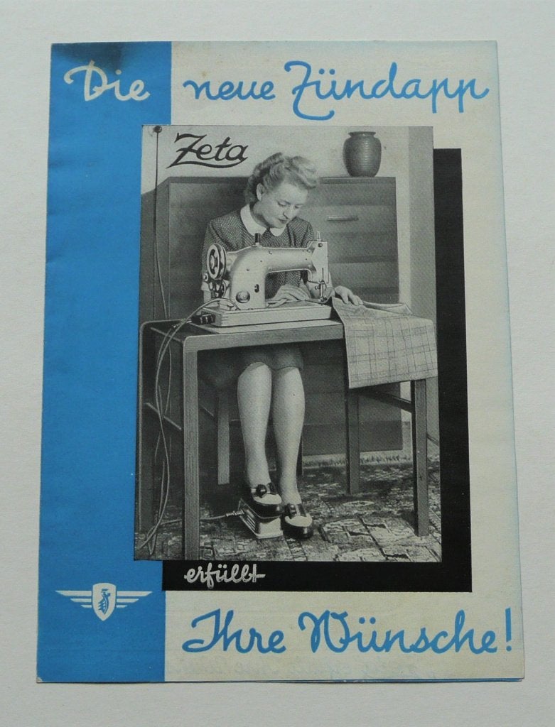 Zündapp Folder Naaimachine "Zeta" (14 x 19,5 cm./4 blz.), Ophalen of Verzenden