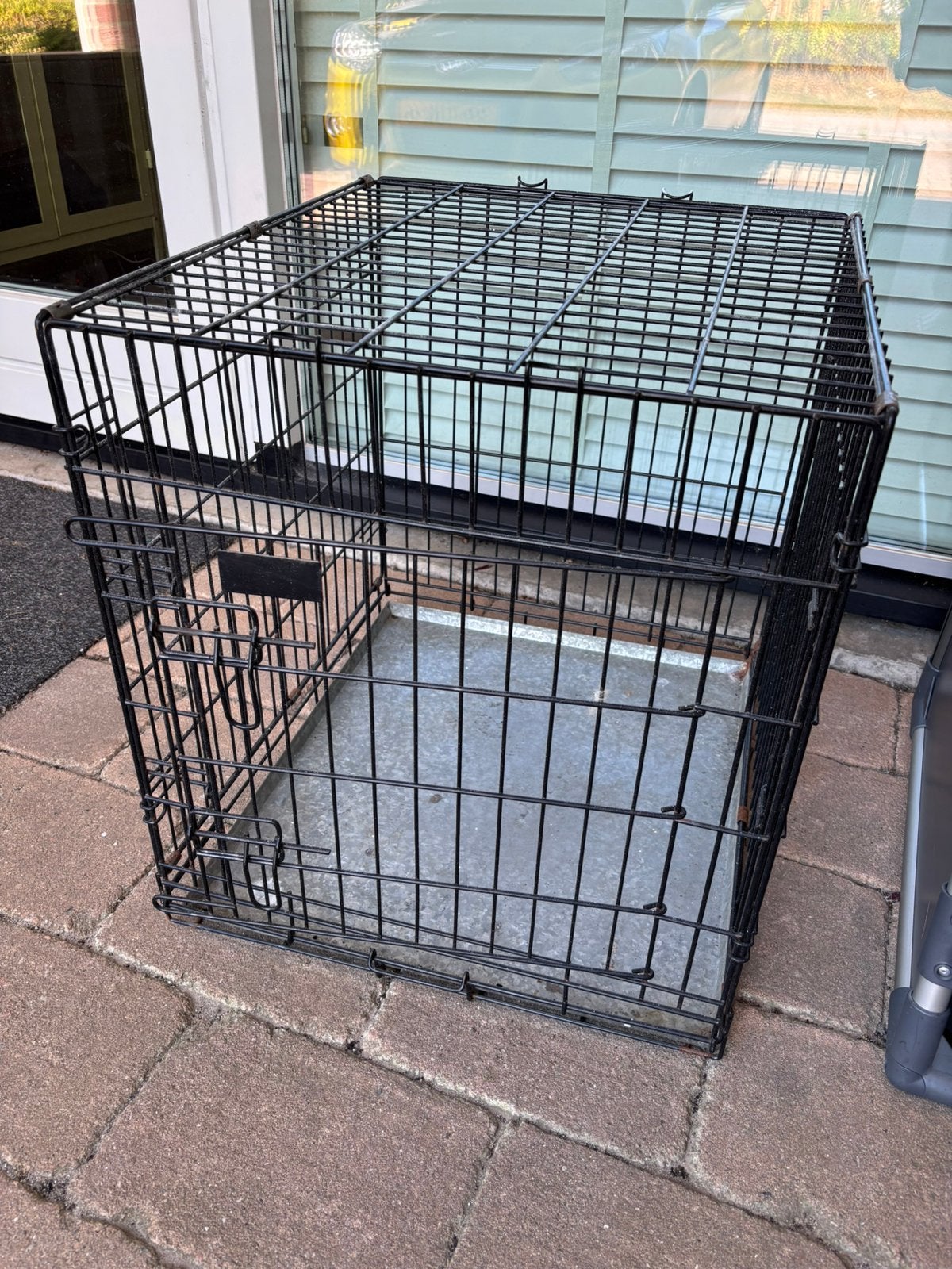 Bench, zwart metaal. 54x61x62 cm., Ophalen, Gebruikt, Minder dan 75 cm, Minder dan 65 cm