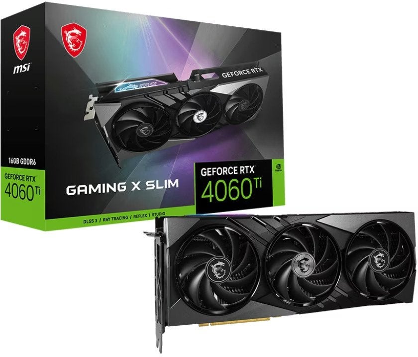 MSI GeForce RTX 4060 Ti Gaming X Slim 16G Videokaart, Computers en Software, GDDR6, PCI-Express 4, Ophalen of Verzenden, Zo goed als nieuw