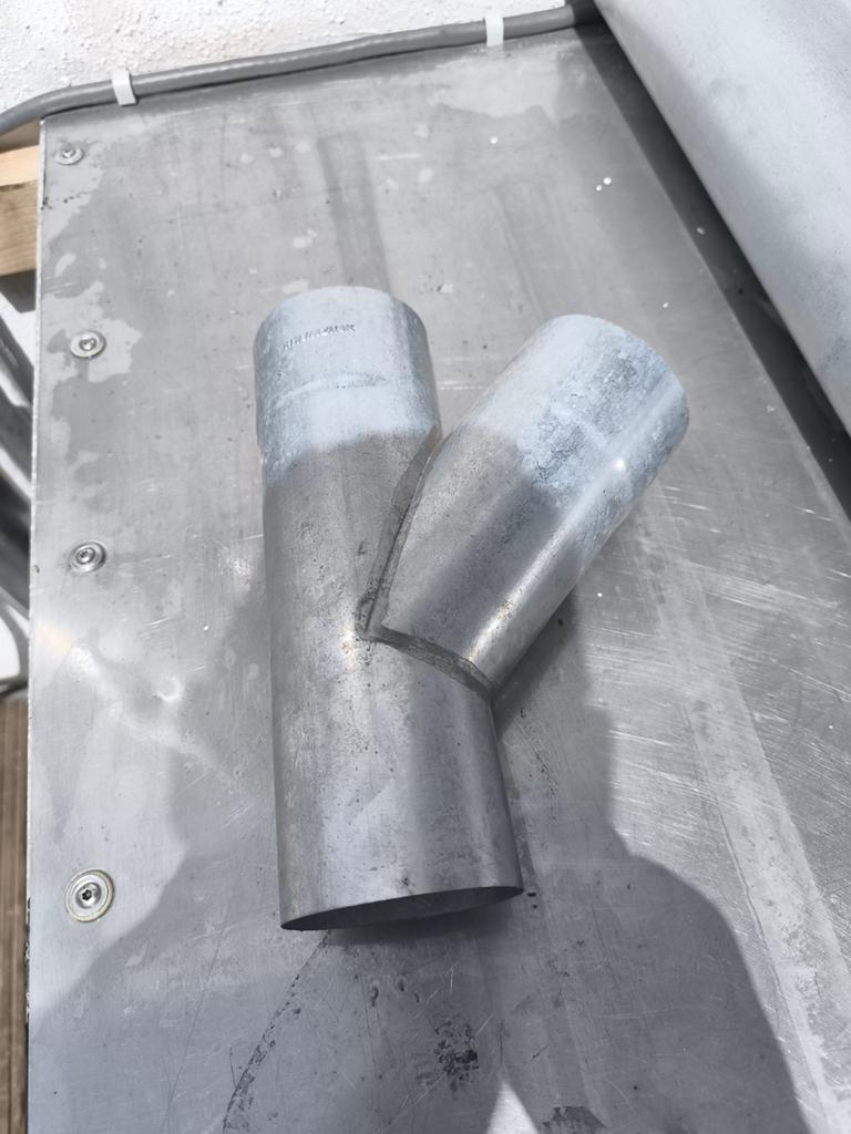 Restant zinken regenpijp en passtukken 80 en 100mm., Doe-het-zelf en Verbouw, Ophalen, Afvoer, Nieuw, Zink
