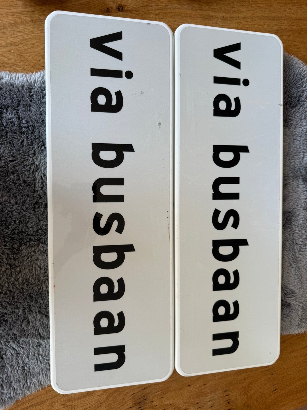 2 verkeersborden via busbaan, Ophalen of Verzenden, Zo goed als nieuw