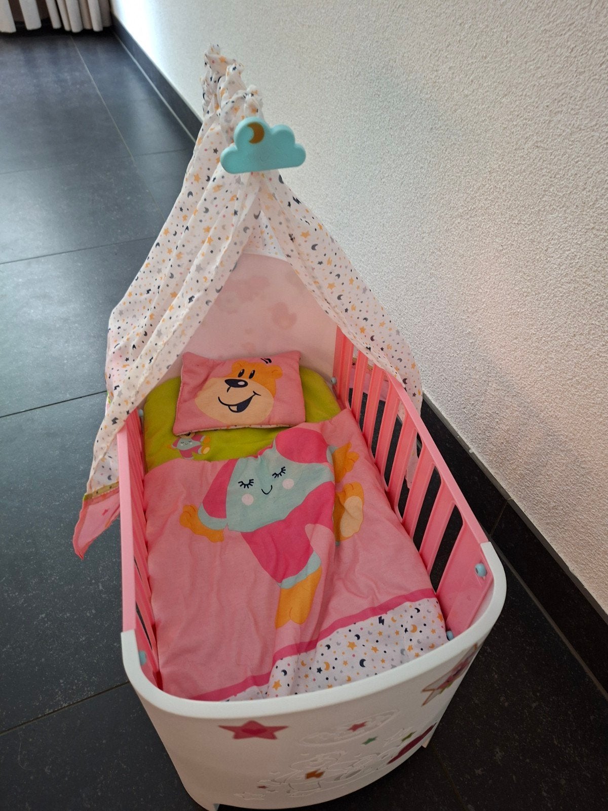 Baby Born Bedje met Hemeltje en Beddengoed, Kinderen en Baby's, Ophalen of Verzenden, Gebruikt, Wieg