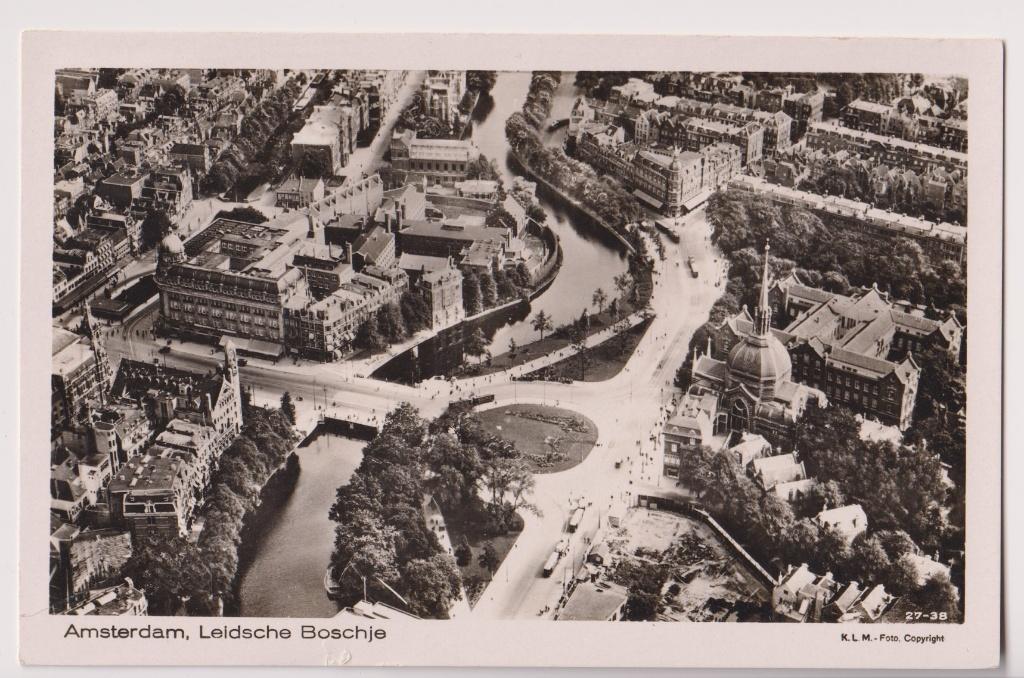 153 Amsterdam KLM Opname Leidsche Boschje B57, Verzenden, 1940 tot 1960, Gelopen, Noord-Holland
