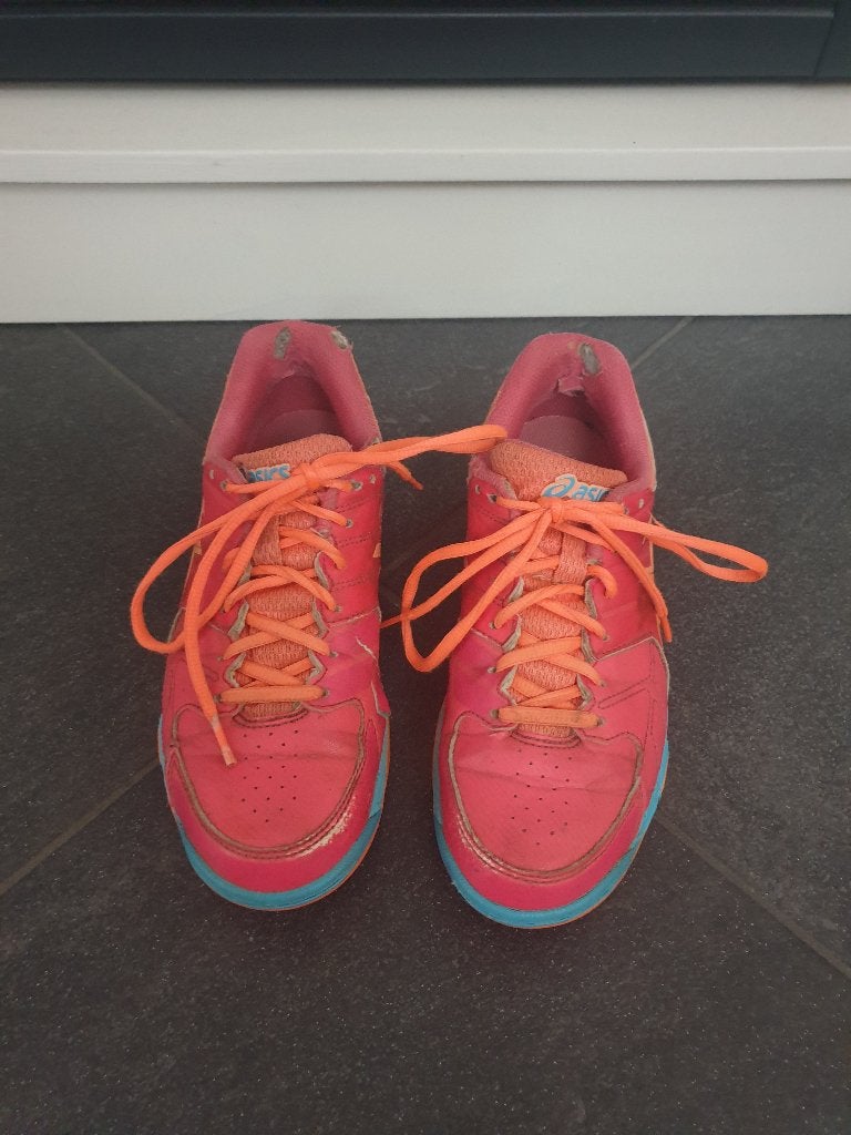 ASICS veld hockeyschoenen 35,5 hockey schoenen roze, Sport en Fitness, Hockey, Ophalen of Verzenden, Gebruikt, Schoenen