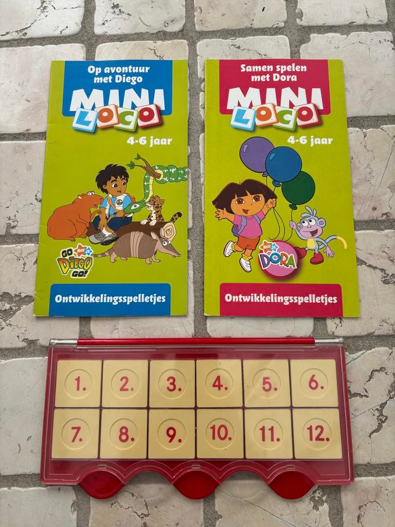 Mini Loco met Dora en Diego ontwikkelingsspelletjes set!, Ophalen of Verzenden, Zo goed als nieuw, Puzzelen