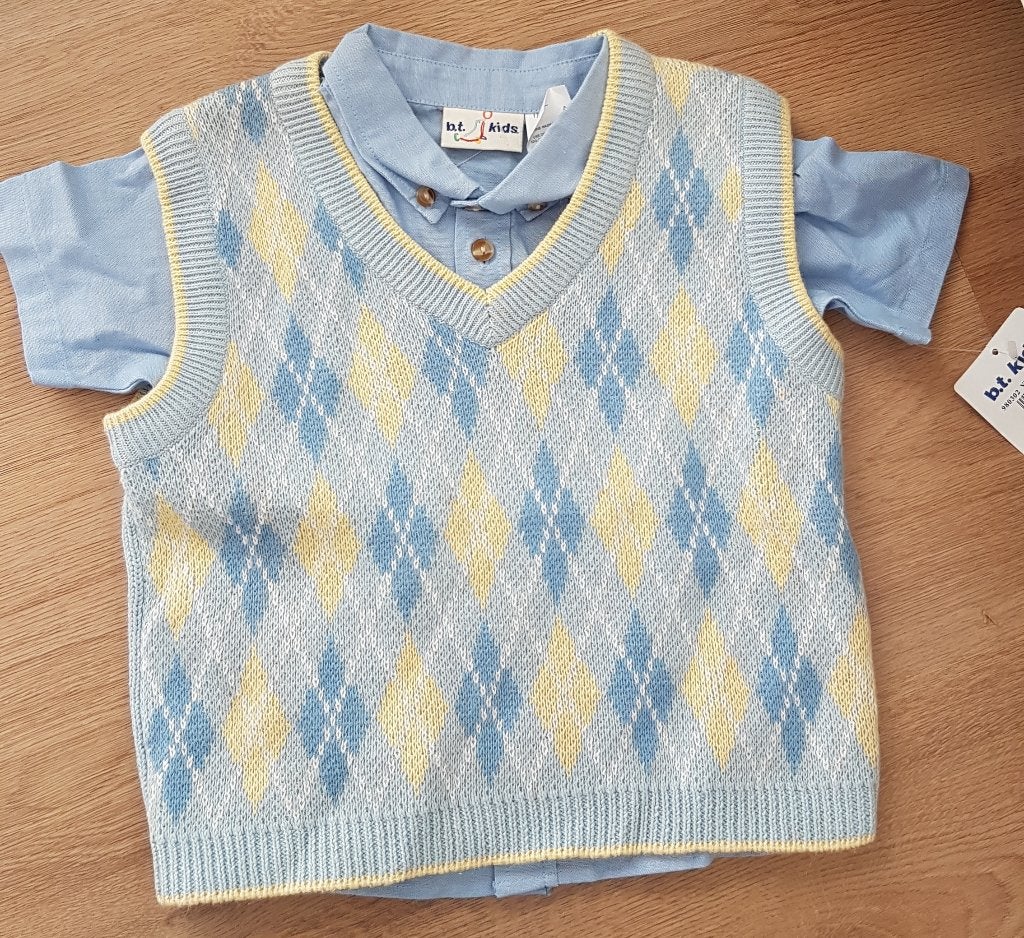 Overhemd + spencer B.T. Kids maat 80 NIEUW (0209) a, Nieuw, Ophalen of Verzenden, B.T. Kids, Jongetje