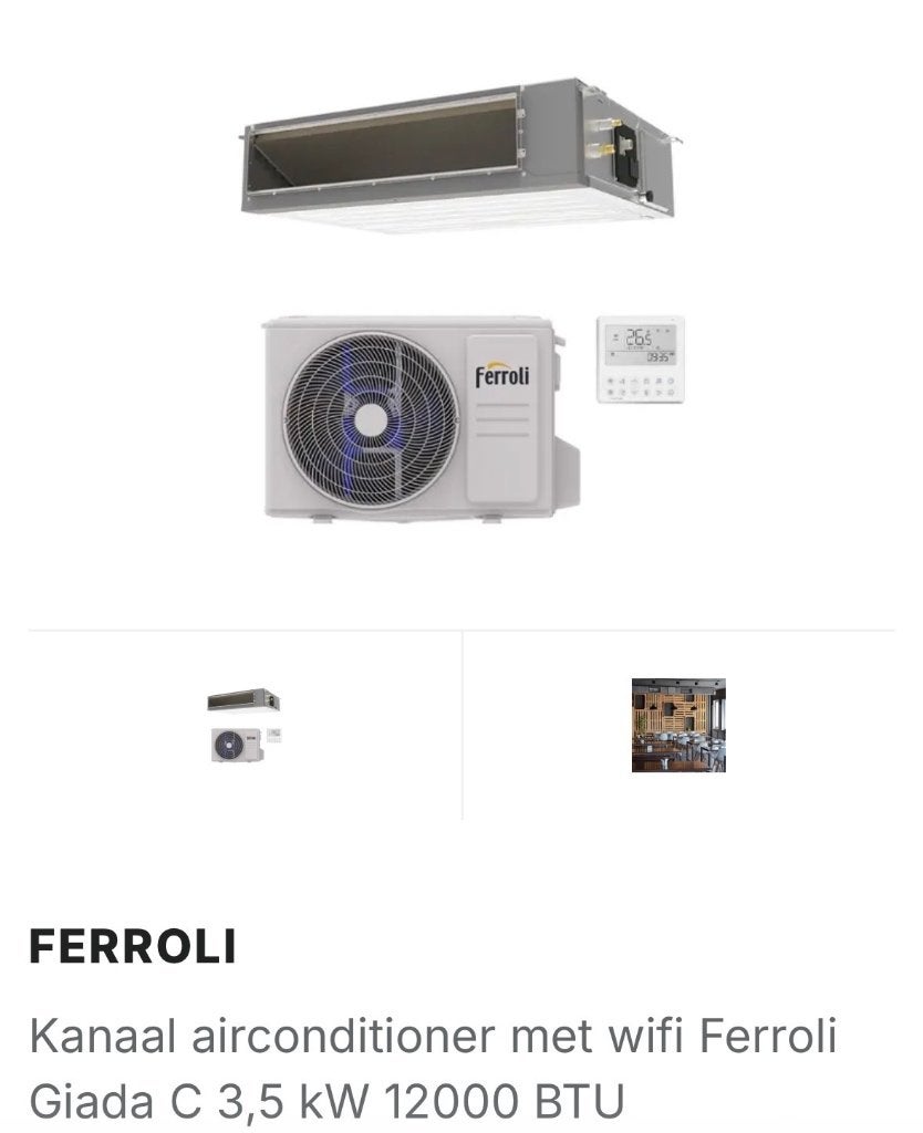 Airconditioner 3.5kw 12000btu, Witgoed en Apparatuur, Ophalen, Nieuw, 3 snelheden of meer, Wandairco