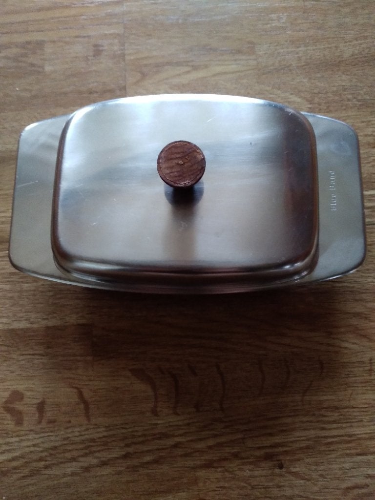 Botervloot van Blue Band, RVS, vintage, Ophalen