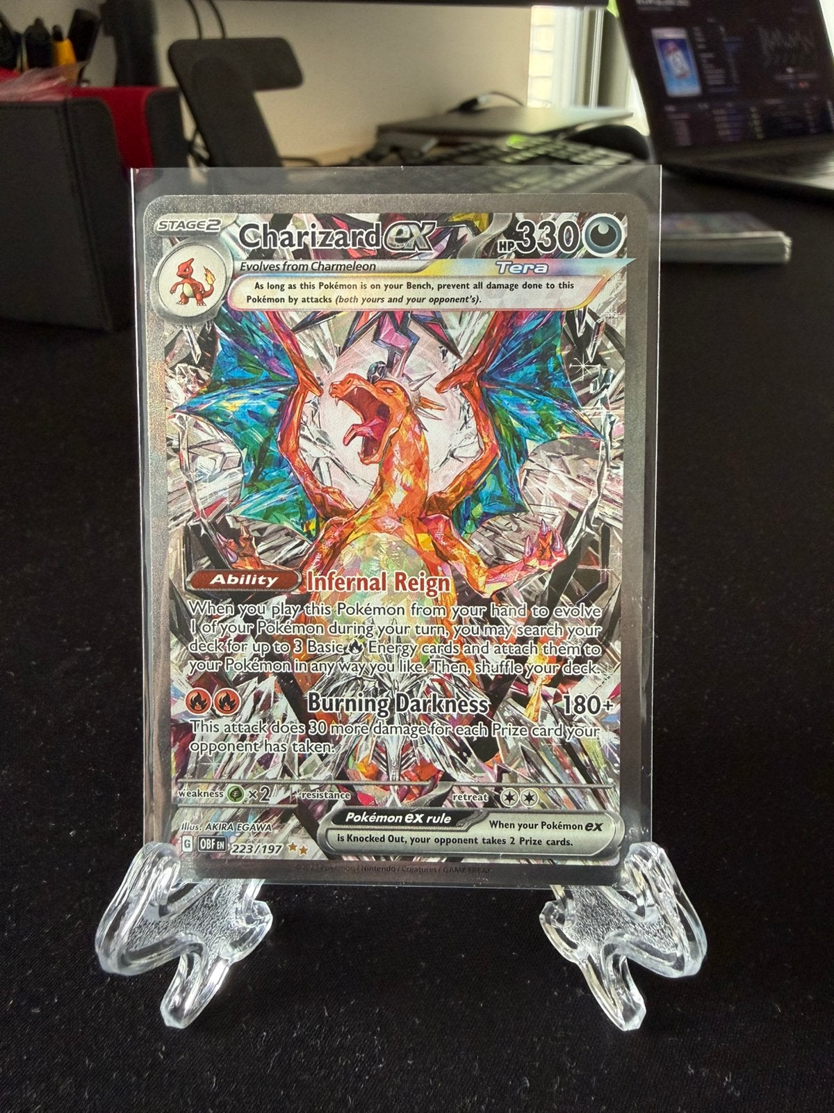 Charizard Ex (OBF 223), Ophalen of Verzenden, Zo goed als nieuw, Losse kaart