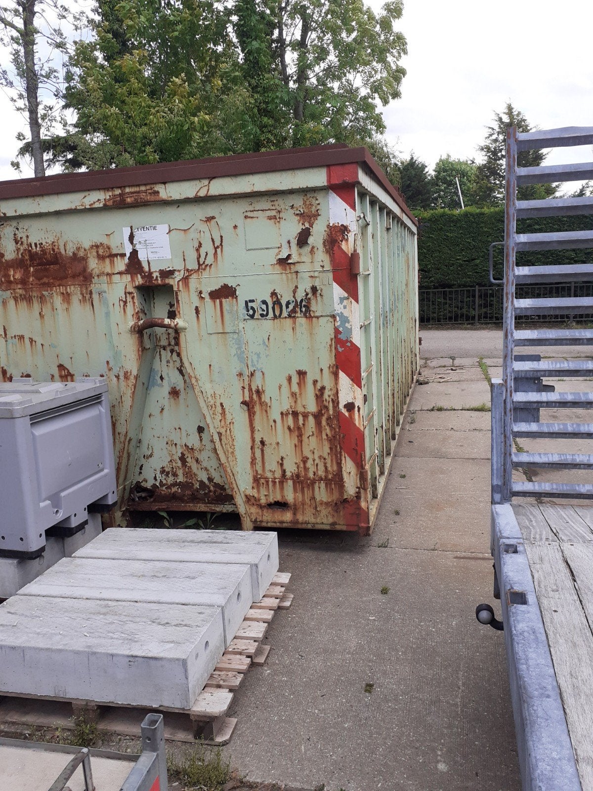 Container containerbak  haakarm, Doe-het-zelf en Verbouw, Ophalen, Gebruikt