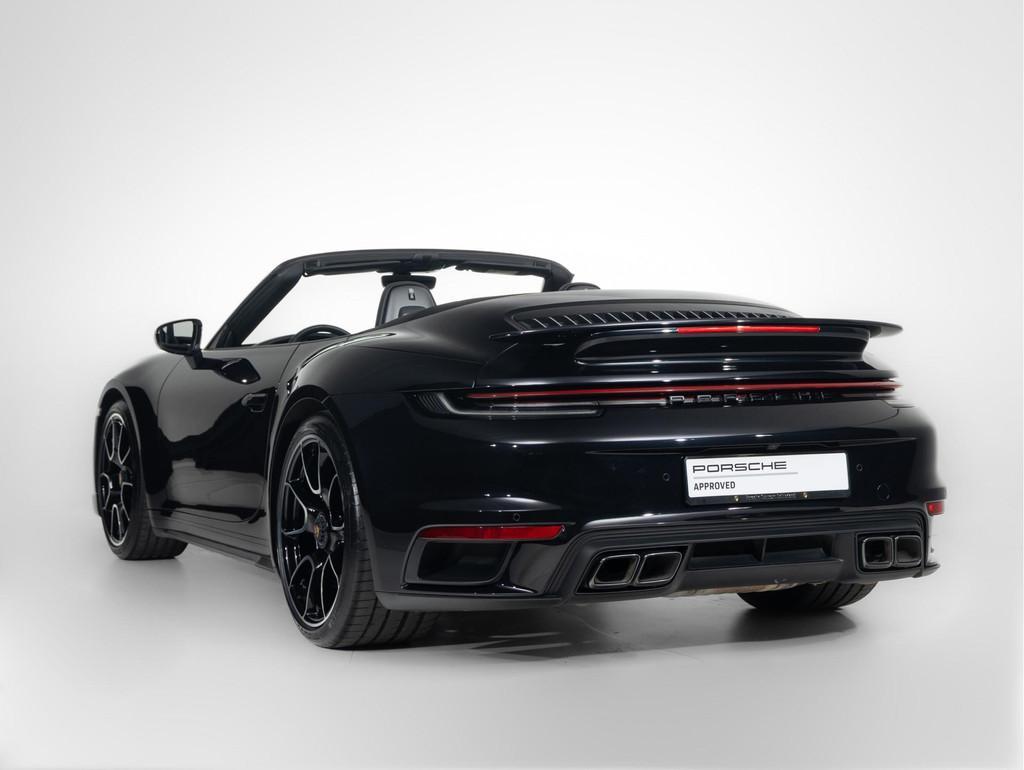 Porsche 911 Turbo S Cabriolet, Auto's, Porsche, Gebruikt, Zwart, 4 stoelen, Zwart