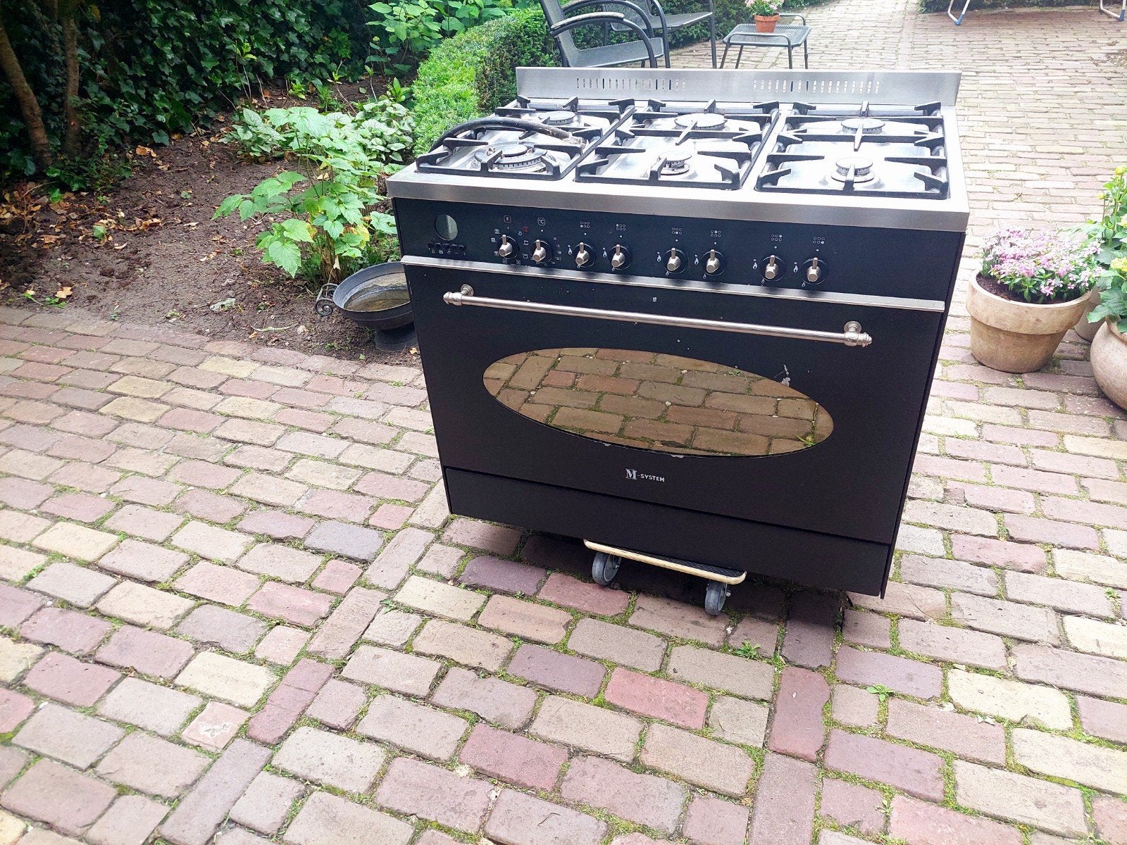 Fornuis 90 cm, Gebruikt, 60 cm of meer, Ophalen of Verzenden, Gas