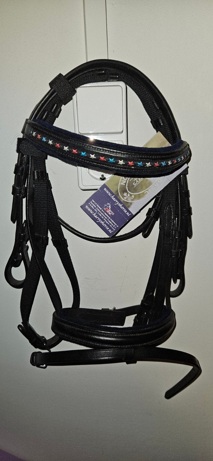 Nieuw hoofdstel voor mini shetlander met sterren, Dieren en Toebehoren, Ophalen of Verzenden, Hoofdstel, Mini