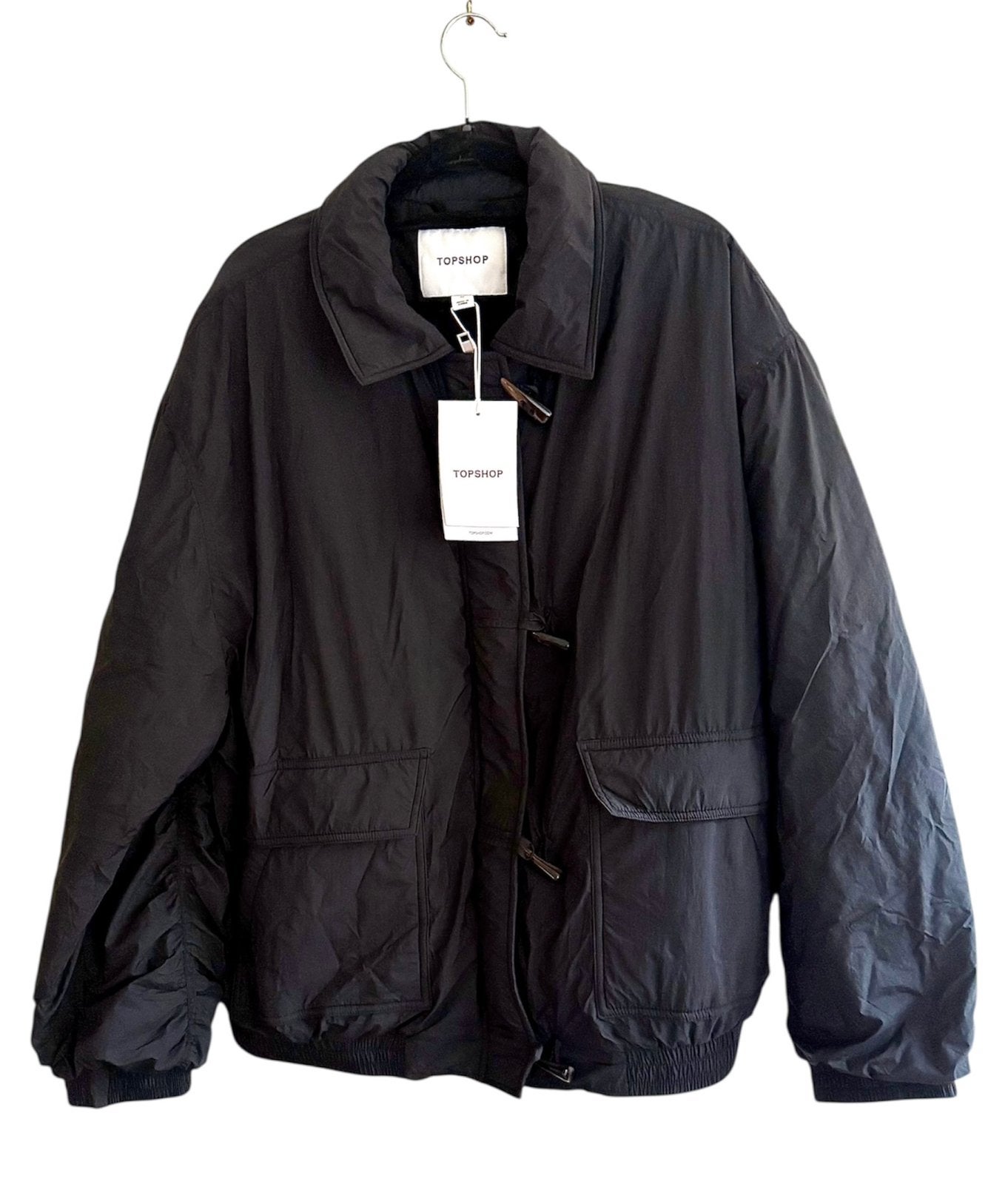 Oversized bomberjack TOPSHOP nieuw, Kleding | Dames, Jassen | Winter, Ophalen of Verzenden, Nieuw, Maat 38/40 (M), Zwart