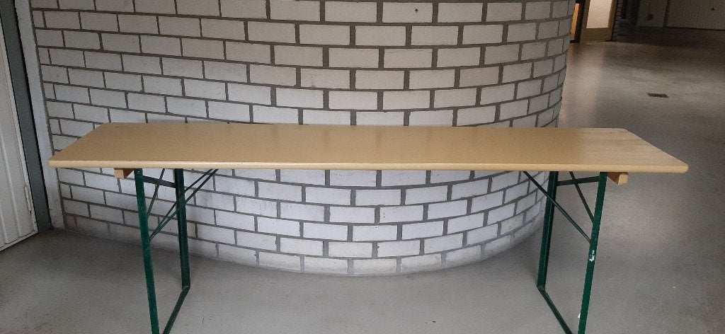 biertafel 220 cm, Tuin en Terras, Ophalen, Gebruikt, Inklapbaar, Rechthoekig