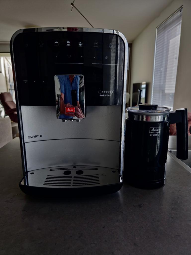Melitta Barista T Smart + bijpassende Melitta Melkopschuimer, Ophalen, Gebruikt, Melitta, Koffiebonen