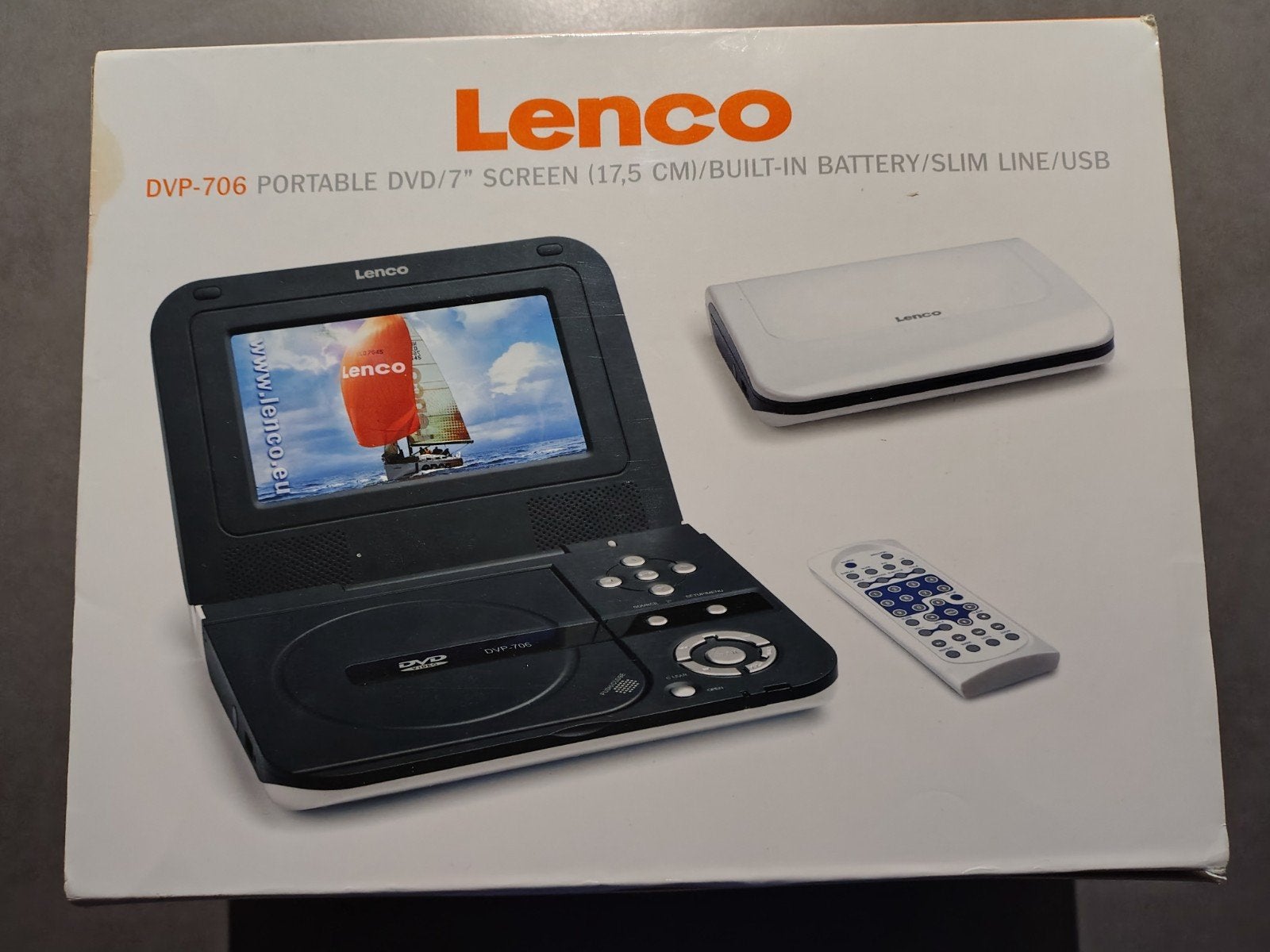 Lenco DVP-706 draagbare dvd speler. Ideaal voor vakantie, Draagbaar, Ophalen of Verzenden, Zo goed als nieuw, Overige merken