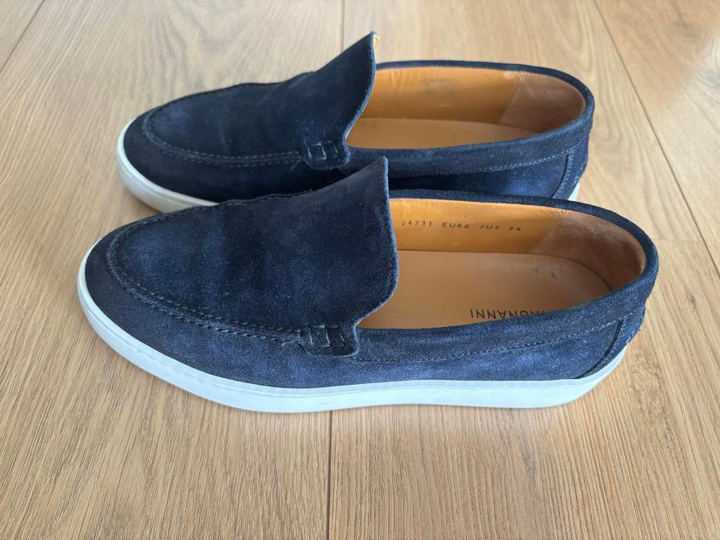 Magnanni heren loafers - Stijlvol en comfortabel, Ophalen of Verzenden, Zo goed als nieuw, Blauw, Loafers
