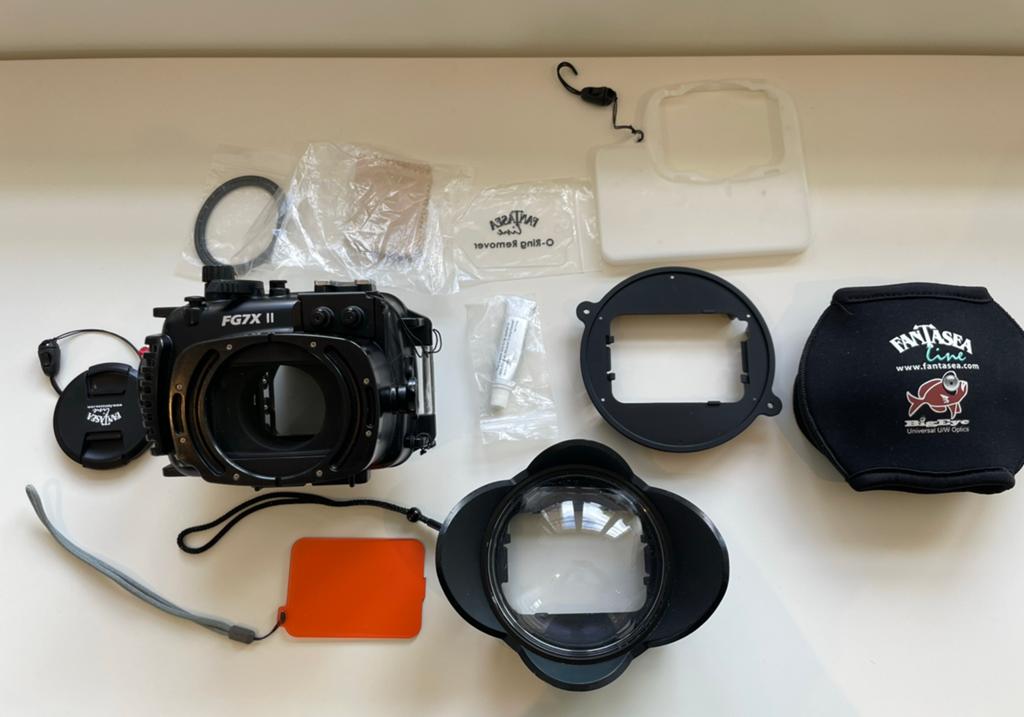 Canon G7X II FG7X II onderwaterhuis + Fantasea Groothoeklens, Audio, Tv en Foto, Fotografie | Onderwatercamera's, Zo goed als nieuw