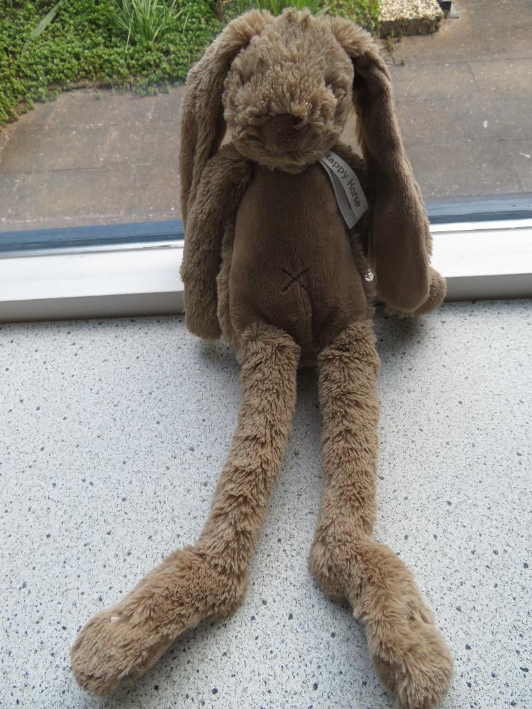 SKonijn merk Happy Horse Rabbit Richie bruin meet ca 40 cm, Overige karakters, Overige typen, Wasbaar, Ophalen of Verzenden