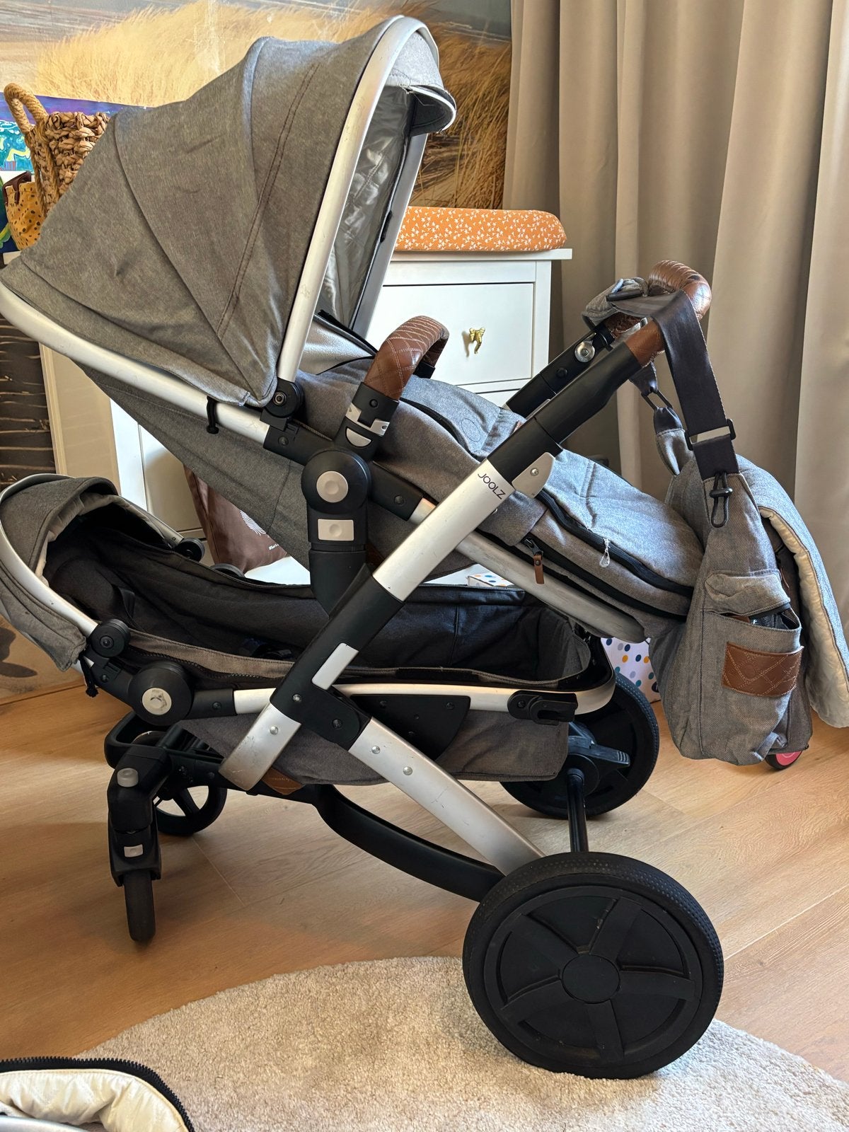 Joolz Geo 2 uitbreidingsset onder - Denim, Kinderen en Baby's, Duowagen, Zo goed als nieuw, Combiwagen, Ophalen