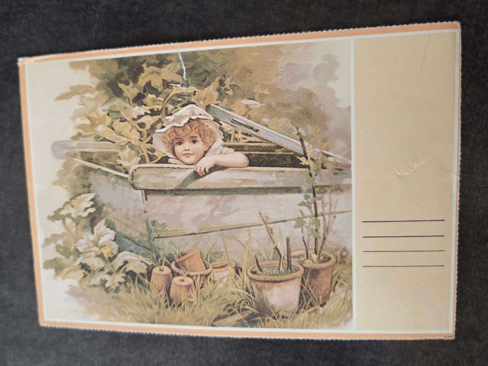 Meisje in bootje, Verzenden, 1960 tot 1980, Gelopen, Kinderen